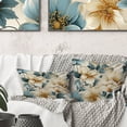 thumbnail image 3 of Designart "Beachy Blue Hydrangea Calm VI" Floral Printed Throw Pillow, 3 of 5