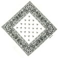 thumbnail image 4 of grinderPUNCH Cotton PAISLEY PRINT Face Scarf BANDANA HANDKERCHIEF HEAD WRAP WRISTBAND 22” - White, 4 of 4