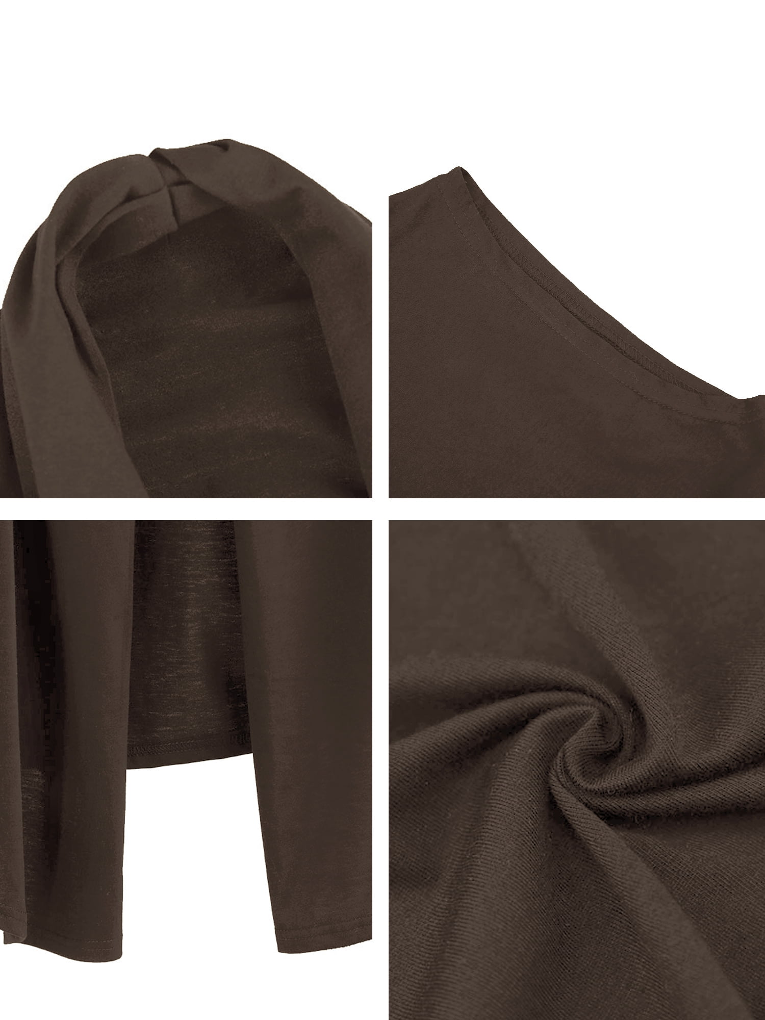 DARING DIVA Men's Sleeveless Open Front Asymmetric Hem Cardigan Vest 50 Brown