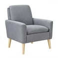 thumbnail image 5 of CURUK Modern Accent Fabric Chair Single Sofa Comfy Upholstered Arm Chair Living Room Furniture Gray, 5 of 9