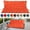 Orange, variant on Yehotty 40" x 60" Lake Blue Outdoor Porch Swing Cushion, Waterproof