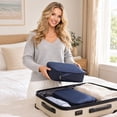 thumbnail image 5 of Travel Packing Organizers, 3 Pack Compression Packing Cubes for Travel, Navy Blue Travel Organizer Bags for Luggage, Durable Suitcase Organizer Bags Set, Expandable Clothing, 5 of 7