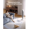 thumbnail image 3 of DREO 42" Tower Fans for home, Standing Bladeless Fan with Remote, 90° Oscillating Fan with LED Display, 12H Timer, 6 Speeds, 4 Modes, 26 ft/S High Velocity, Ultra Quiet Bedroom Fans, White, 3 of 6