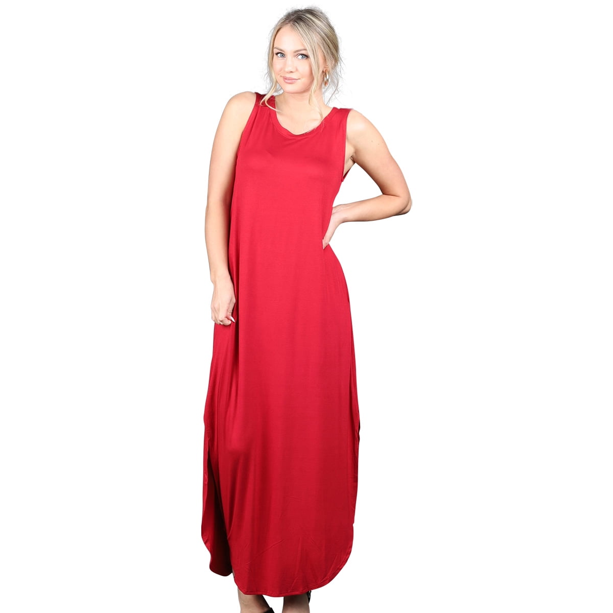 Zenana Outfitters - Round Hem Maxi Dress - Walmart.com - Walmart.com