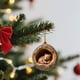 thumbnail image 5 of Herunwer Animal Christmas Ornament, Owl & Raccoon 2D Acrylic Hanging Ornaments for Christmas Tree, Holiday Decoration, 5 of 5