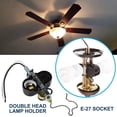 thumbnail image 5 of HQRP Ceiling Fan 2-Light Socket Switch Compatible with Zing Ear ZE-310D ZE-109M Socket Pull Chain Switch Ceiling Fan Lamp Light, Lamp Holder E95014, 5 of 7