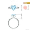 thumbnail image 4 of Angara Natural 1.8 Ct. Aquamarine Solitaire Ring in 14K White Gold for Women (Ring Size: 7), 4 of 8