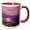 Red/White, variant on 3drose, Santa Barbara California at Night, 11oz Two-tone Blue Mug