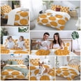 thumbnail image 5 of Abstract Dahlia Bedding Duvet Cover Set Twin Size 4 Pieces Vintage Orange Country Farmhouse Classic Bedding Set with Zipper Closure, 1 Comforter Cover 68x86 Inches 1 Flat Sheet & 2 Pillow Cases, 5 of 7