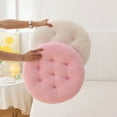 thumbnail image 4 of 15.75 inch Plush Round Chair Cushion Soft Fuzzy Plush Chair Pads Washable Stool Cushion for Indoor Dining Room and Kitchen Chairs, 4 of 7