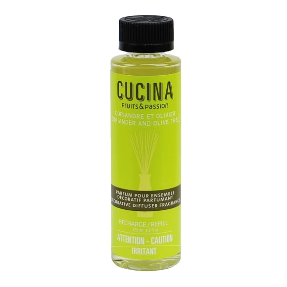 Fruits & Passion Cucina Coriander and Olive Tree Decorative Diffuser Fragrance Refill 4.2 Ounces