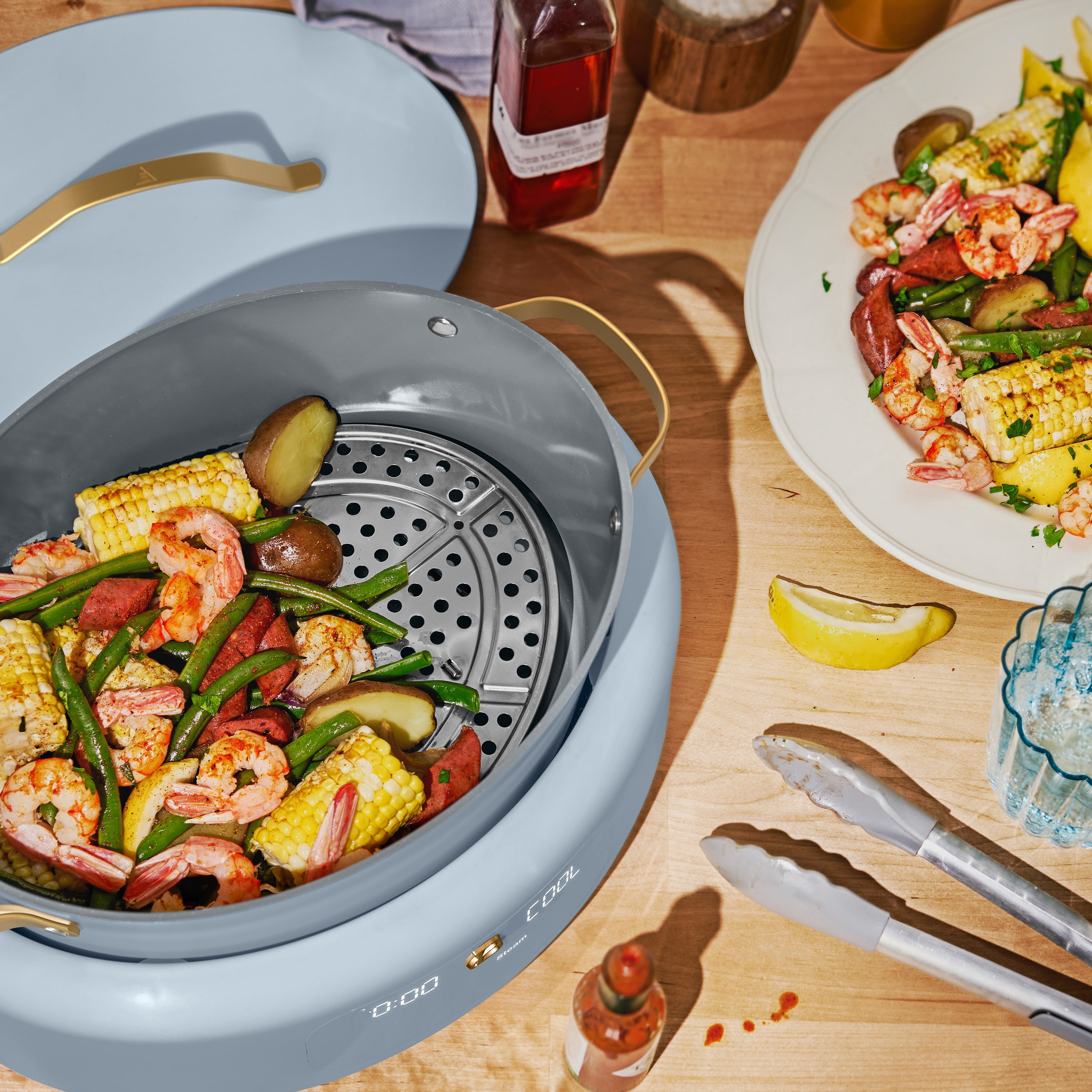 Beautiful 10 in 1, 6 Qt Electric Multi-Cooker, Cornflower Blue by Drew Barrymore