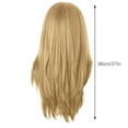 thumbnail image 3 of Wig with Bangs, Wigs for Women, Medium Hair Straight Hair Female Black European And Gradient Color Long Wig Chemical Fiber Any Face Wig, 3 of 3