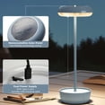 thumbnail image 3 of GRANDPATIO Outdoor Solar Steel Table Lamp with USB Port and Multi-Mode Lighting, Blue, 3 of 6