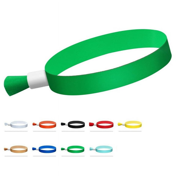 100 Pcs Cloth Event Wristbands, Colored Wrist Bands for Events, for Concert Wrist Strap (Green),100 x Concert Wrist Strap,Green