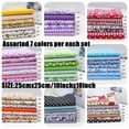 thumbnail image 4 of MSCFTFB 14 Pcs Assortiment de 7 Designs Lots de Tissu Carré pour Couture Patchwork Pré-Découpé pour Quilting DIY Appliqué Fabrication de Robe de Poupée (Noir), 4 of 4