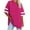 Hot Pink, variant on Womens Summer Tops Sevevn Womens Oversized Tees Loose T Shirts Half Sleeve Round Neck Color BlockTunic Tops