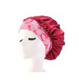 thumbnail image 2 of Women Satin Night Sleep Cap Hair Bonnet Hat Silk Elastic Adjustable Shower Cap, 2 of 6