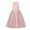 Pink, variant on Kids Girls Princess Dress Elegant Wedding Guest Dresses Sleeveless Boat Neck Backless High Waist Casual A Lined Pleated Splicing Dresses