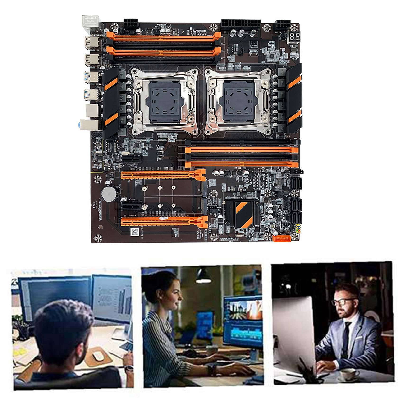 X99 Dual CPU Motherboard+SATA Cable+Switch Cable+Baffle+Thermal