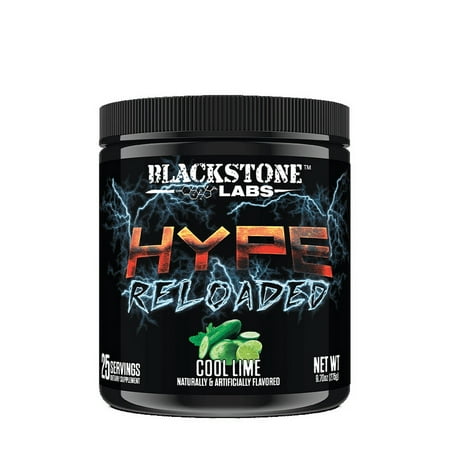 Blackstone Labs Hype Reloaded, Cool Lime, 25 Servings Pre-Workout
