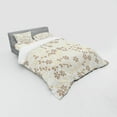 thumbnail image 3 of Ambesonne Summer Bedding Set 3 Pcs, Flowers Bouquet Blooms, Twin XL, Beige Umber Cream, 3 of 3