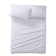 thumbnail image 3 of Truly Soft Pinstripe White and Grey Polyester 3-Piece Twin Sheet Set, stripe themed, for Men and Women, OEKO-TEX Certified Confidence, 3 of 6