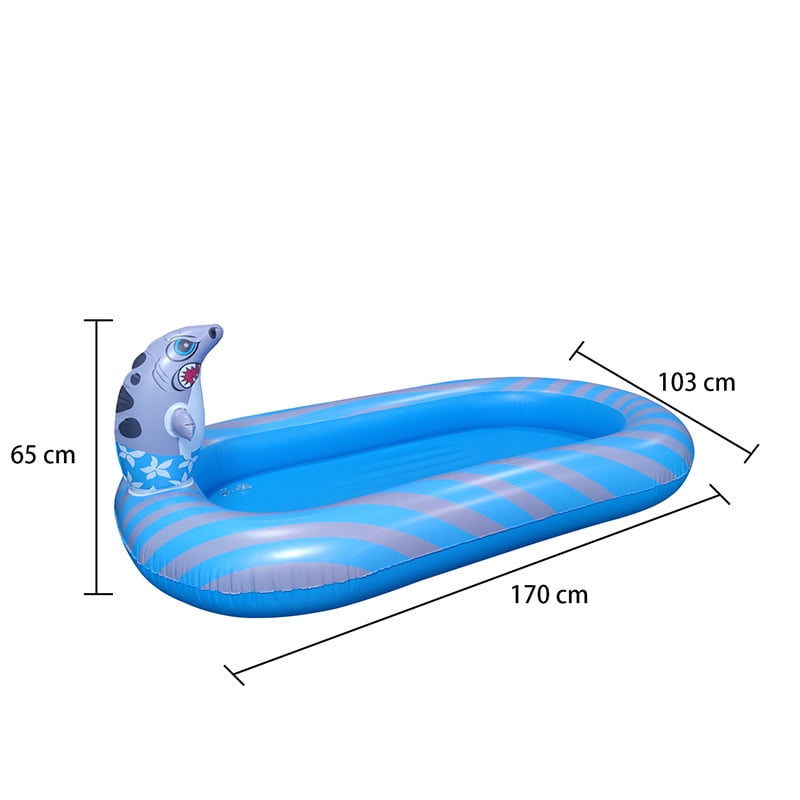 MIXFEER Dolphin Sprinkler Inflatable Pool for Outdoor 3 in 1 Baby Pool Swimming Pool Backyard Water Play Splash Pad for Garden Backyard Party