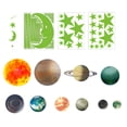 thumbnail image 2 of Creative Luminous Star Moon Planet Pegatinas De Pared Decorativas Dormitorio Sala De Estar Habitación De Los Niños Muebles Para El Hogar Pegatinas Fluorescentes Verdes Noticed HA022109-00, 2 of 7