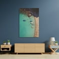 thumbnail image 4 of AE Aerial Beach Ocean Canvas Wall Art (32X48 inch) | Framed Nature Canvas Wall Art Pictures & Photos for Living Room, Bedroom, Bathroom & Kitchen | UL & FSC Certified INK & Material | Made in USA, 4 of 8