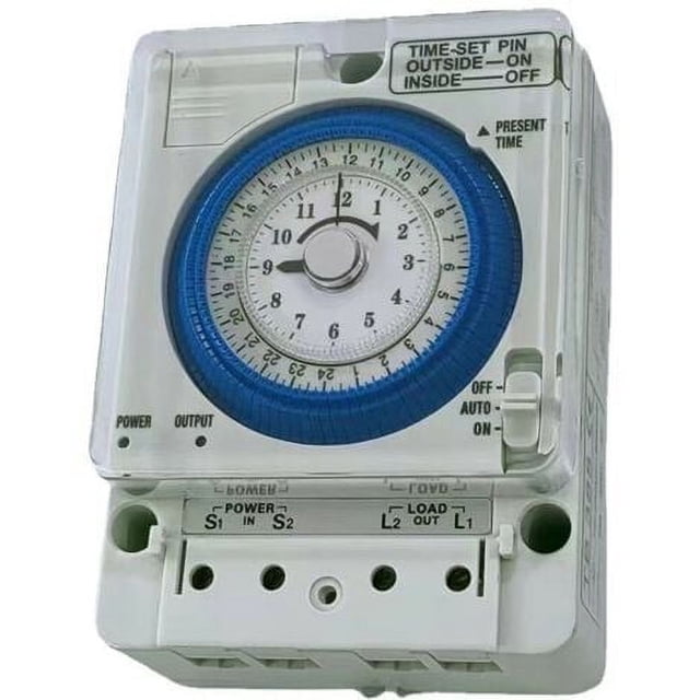 Reloj analógico retro diario con temporizador y interruptor de tiempo mecánico