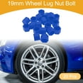thumbnail image 2 of Unique Bargains 20 Pcs Wheel Lug Nut Bolt Rims Tire Nut Screws Dust Cap Cover Nut Protection Silicone Fluorescent Blue 2.2x19x20.2mm, 2 of 7