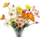 thumbnail image 1 of Flores artificiales de amapola de seda para decoración del hogar, ramo de boda, fiesta, paquete de 8, 1 of 5