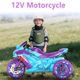 thumbnail image 3 of HNH 12V Ride on Motorcycle, Electric Kids Motorcycle, Powered Ride on Motorcycle for 3-6 Years Old, Colorful, 3 of 12