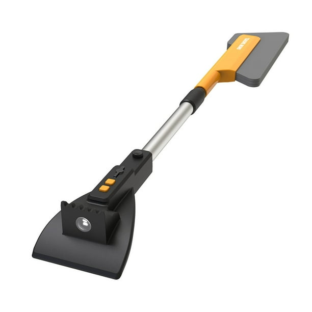 Uuowzo Snow Shoveling Ice Shovel Scraping Snow and Frosting with Lamp Telescopic Multifunctional Snow Shoveling Tool Household Goods Used in Winter, Multicolor