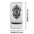 thumbnail image 2 of Stainless Steel Alphabet Letter O initial Classic Slim Money Clip Credit Card Holder, 2 of 2
