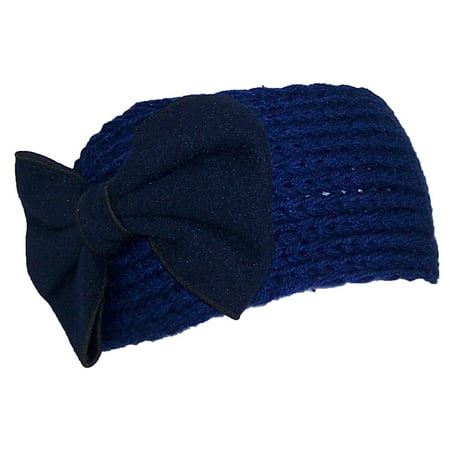 Best Winter Hats Womens Knit Headband W/Large Bow (One Size) - (Best Female Fronted Bands)