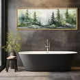 thumbnail image 2 of IDEA4WALL Extra Large Framed Canvas Print Wall Art Enchanted Winter Pine Forest Wall Decorative Nature Landscape Fine Art Modern Oversized Artwork Relax/Calm for Living Room - 60"x20", 2 of 5