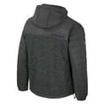 thumbnail image 3 of Men's Colosseum Charcoal Kansas State Wildcats Nightman Full-Zip Hoodie Puffer Jacket, 3 of 3