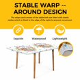 thumbnail image 4 of Easter Cute Rabbits Table Cloths for 5 Foot Rectangle Tables, Colorful Eggs Country Flowers Blue Pot Patio Waterproof Elastic Fitted Tablecloths, Washable Rectangular Table Cover for Camping, 4 of 8