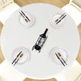 thumbnail image 1 of HAHDAXIA Round Waterproof Table Cover Elastic Tablecloth Vinyl Fitted Table Cover Elastic Edged Plastic Table Cover Fits Tables up to 36"-44" R Ivory, 1 of 7