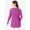 thumbnail image 3 of Jessica London Women's Plus Size Ribbed Baby Doll Tunic Sweater, 3 of 6