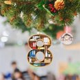 thumbnail image 2 of Xiwaer Book Lovers Number Shape Bookshelf Pendant Ornament Christmas Tree Decor Gifts, Librarian Book Ornament H, 2 of 9