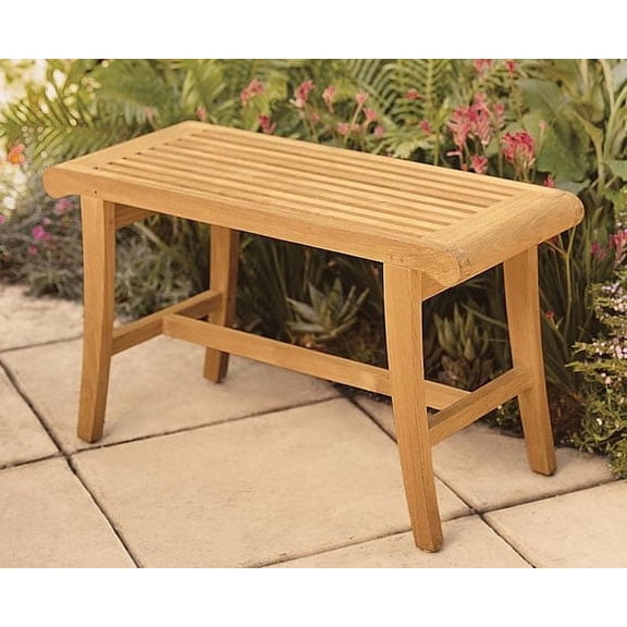 WholesaleTeak Outdoor Patio Grade-A Teak Wood Bath Stool / Occasional / Friendship Bench #WMBHOC