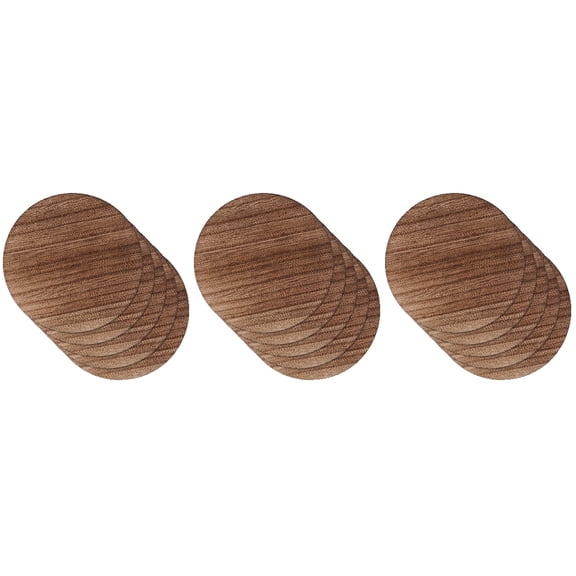 Hemoton 15 pcs  Round Wood Slices Unfinished Wood Crafting Slices Wood Coaster Display Stands