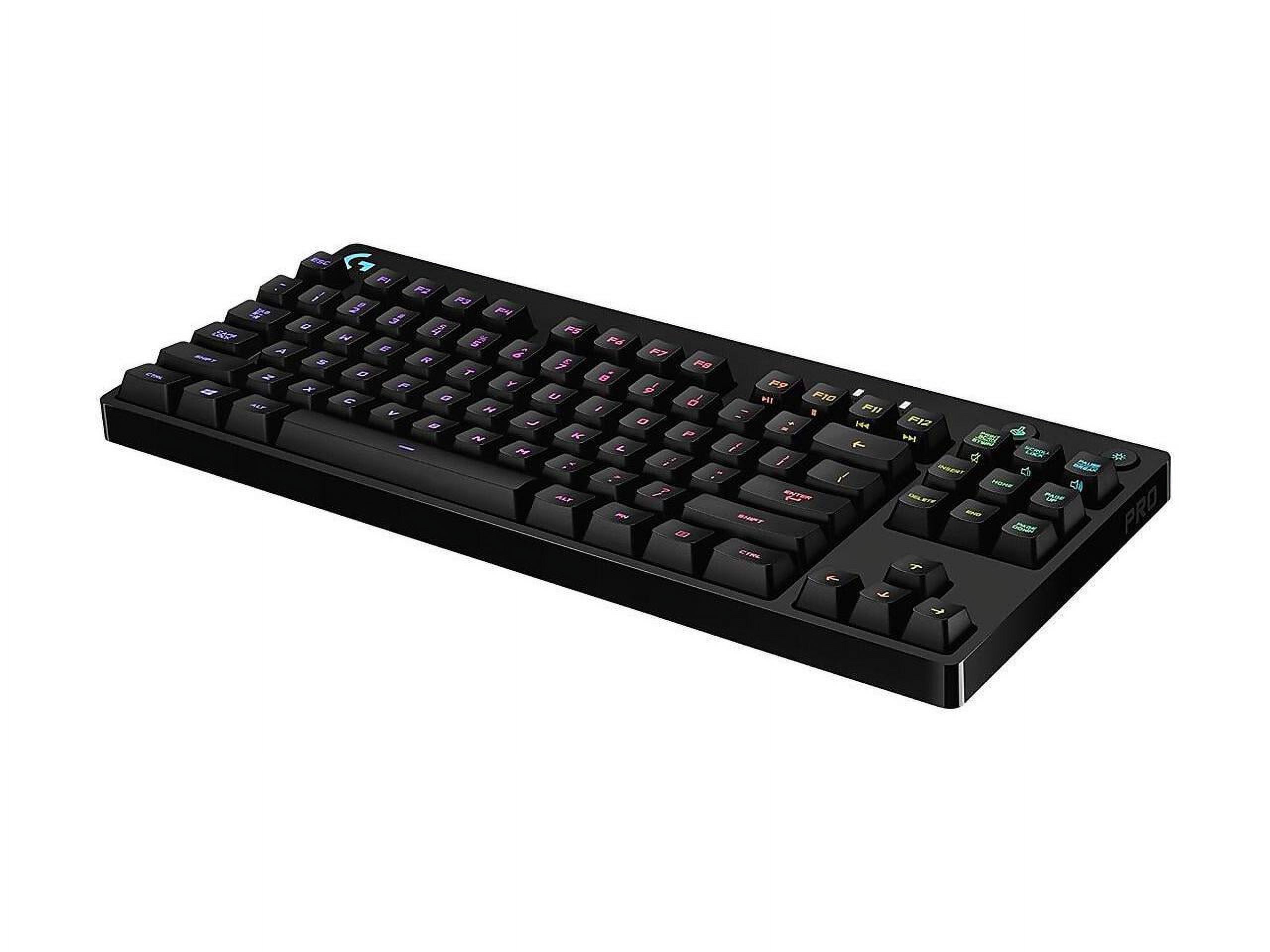 Logitech G PRO Mechanical Gaming Keyboard, Ultra Portable Tenkeyless Design, Detachable Micro USB Cable, 16.8 Million Color LIGHTSYNC RGB Backlit Keys