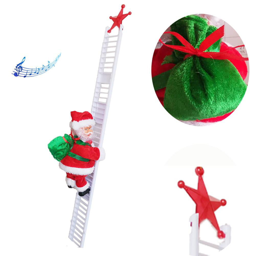 Details about   Music Electric DIY Climbing Ladder Santa Claus Christmas Party Figurine Ornament 