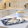 thumbnail image 6 of Dish Drying Mat Blue Damask Baroque Floral Absorbent Dry Mats for Dishes Draining Pad for Kitchen Countertop 18" x 24", 6 of 7