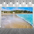 thumbnail image 3 of Tropical Ocean Beach Photography Backdrop Sunset Seaside Sands Waves Background Hawaii Summer Holiday Party r Props, 3 of 8