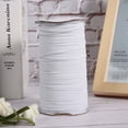 thumbnail image 4 of 200 Yards/Roll Face Shield Clothes Flat Rubber Band Cord Cuff Elastic Band RopeWhite, 4 of 11
